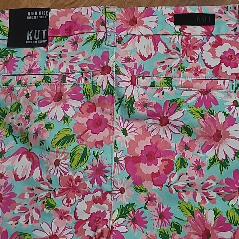 NWT Kut Patterned High Rise Trouser Shorts - Picture 7 of 8